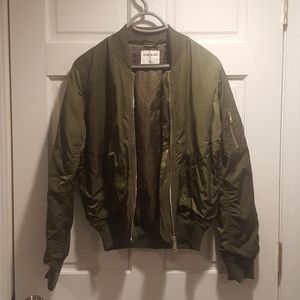 Green bomber jacket